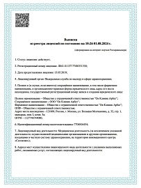 Лицензия ООО "Он Клиник А